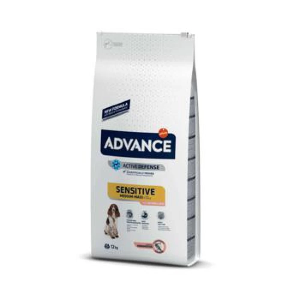 Advance Dog Adult Sensitive Somon si Orez 12 kg Hrană Uscată pentru caini