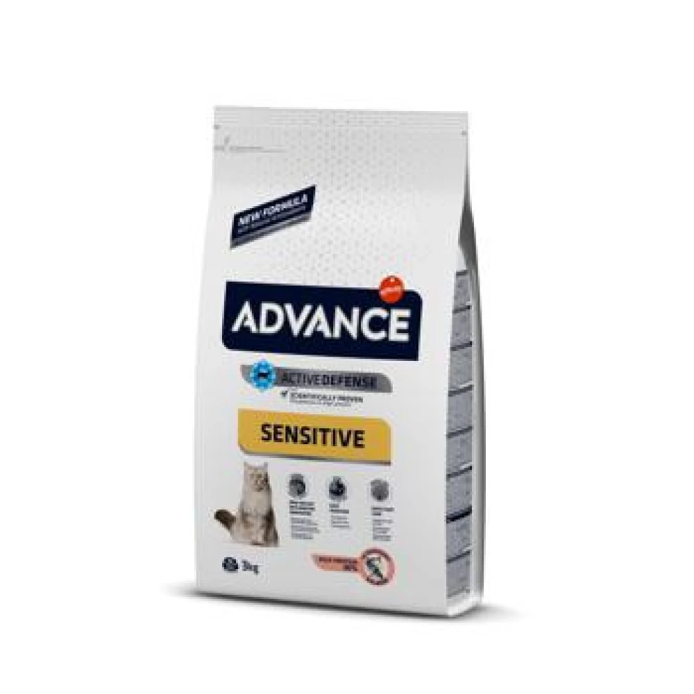 Advance Cat Adult Senzitive Somon si Orez 3 kg Hrană uscată pentru pisici