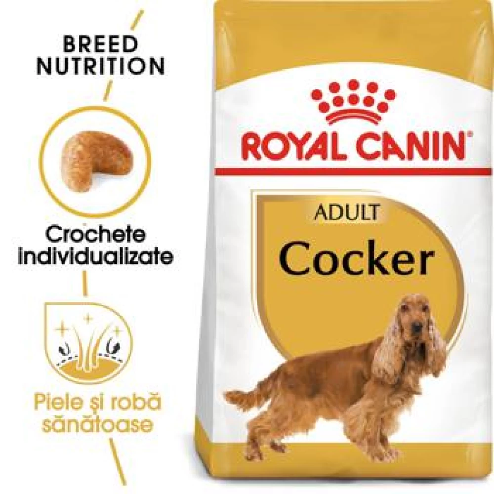 Royal Canin Cocker Adult, 3 kg Hrană Uscată pentru caini