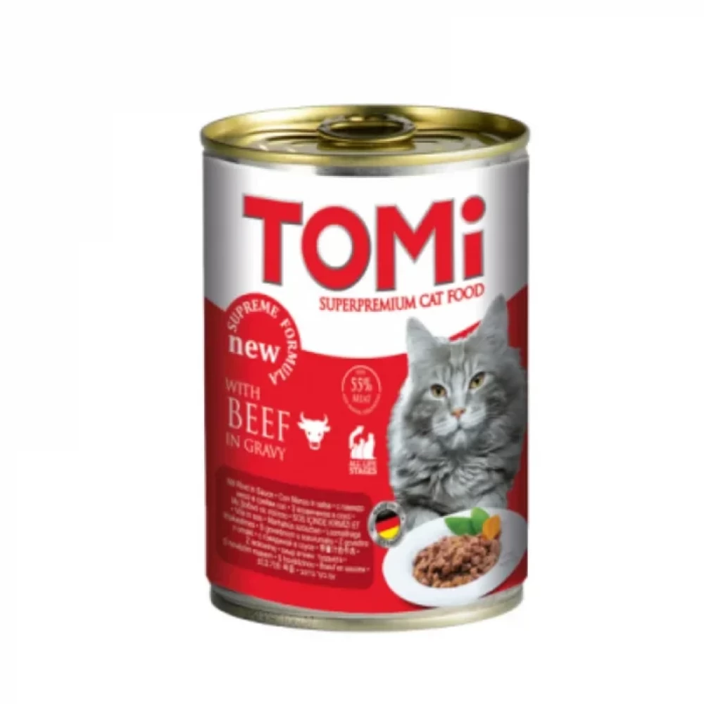 Conserva Tomi Cat cu Vita, 400 g Hrană Umedă pentru pisici