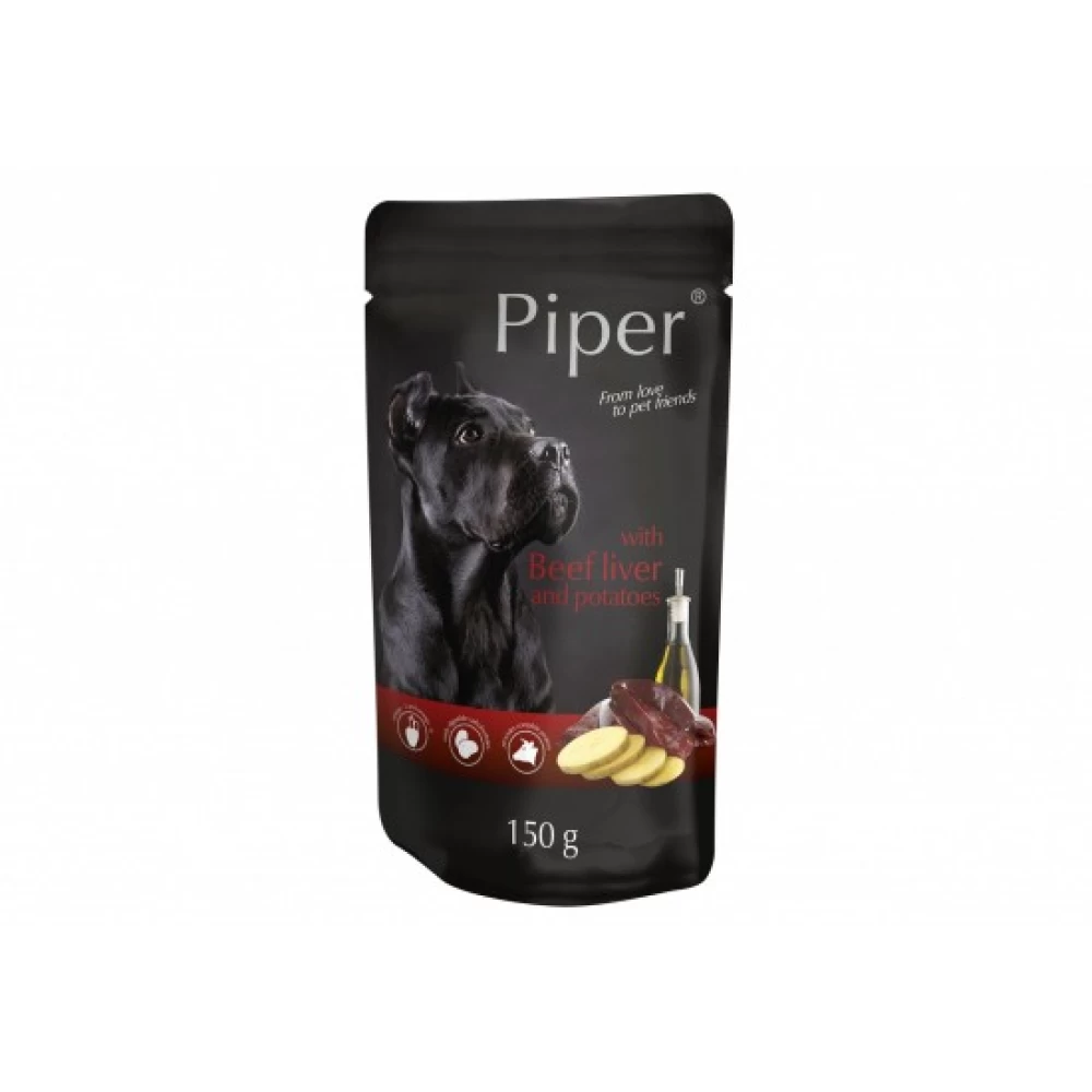 Piper Adult cu Ficat de Vita si Cartofi, 150 g Hrană Umedă pentru caini