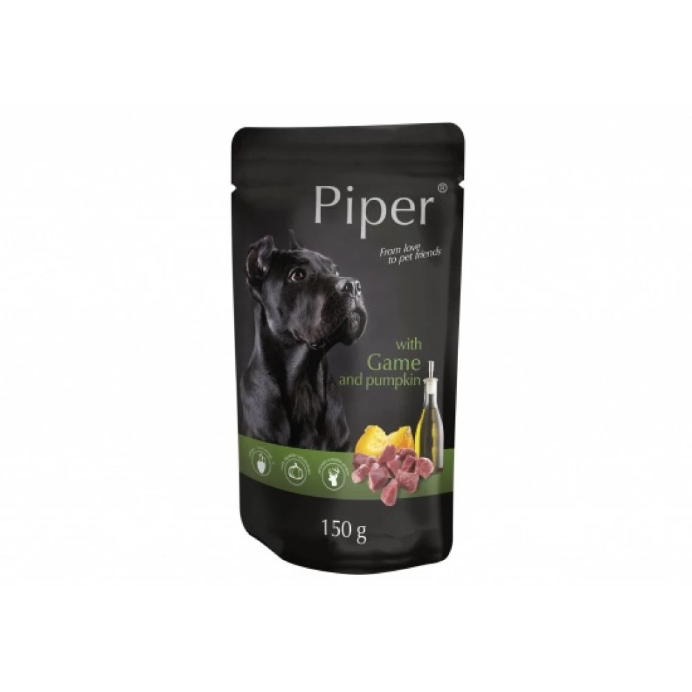 Piper Adult cu Carne de Vanat si Dovleac, 150 g Hrană Umedă pentru caini