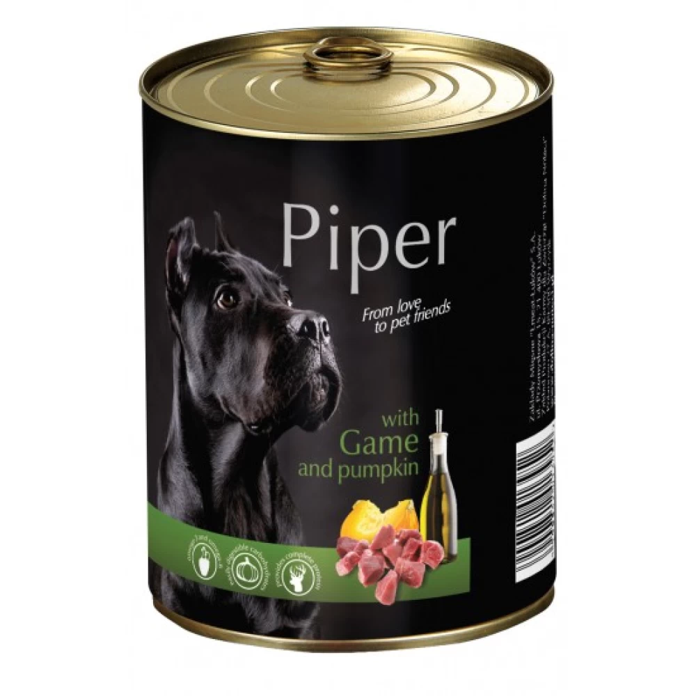 Piper Adult cu Carne de Vanat si Dovleac, 400 g Hrană Umedă pentru caini