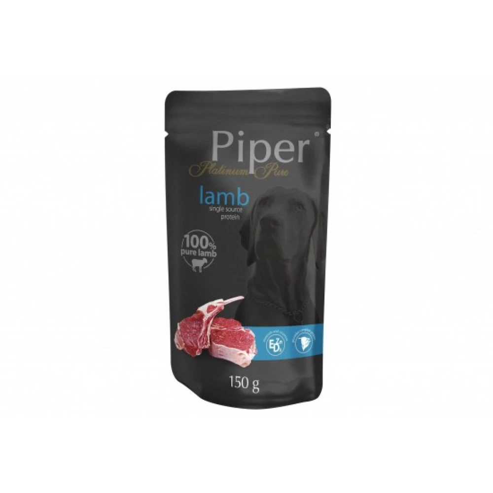 Piper Pure cu Carne de Miel, 150 g Hrană Umedă pentru caini