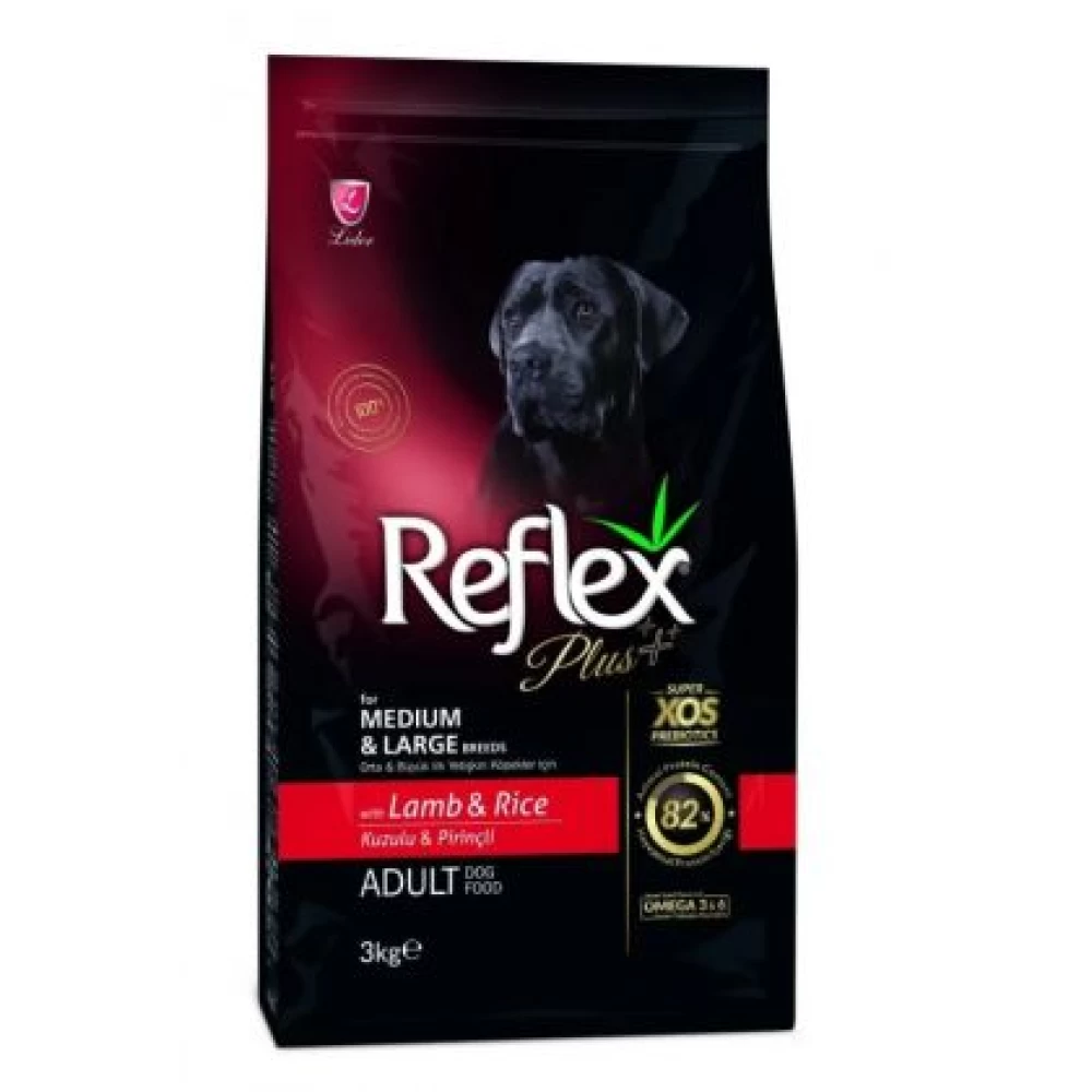 Reflex Plus Dog Adult cu Miel si Orez, 15 kg Hrană Uscată pentru caini